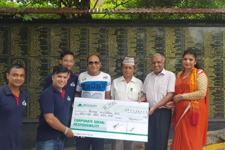 सांग्रिला डेभलपमेन्ट बैंकद्वारा आर्थिक सहयोग हस्तान्तरण