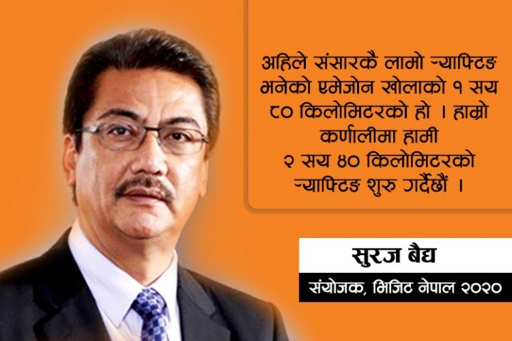 ‘नेपाल इज चिप प्लेस टु भिजिट’ भन्ने पहिचान स्थापित गर्नु भएनः सुरज वैद्यको अन्तर्वार्ता