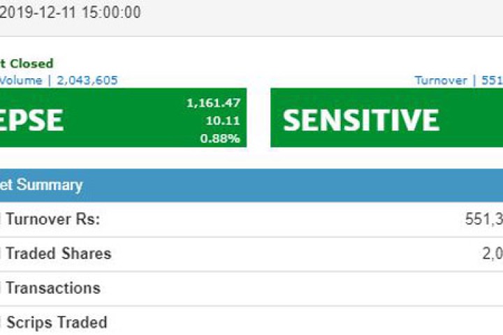 सेयर बजारमा दोहोरो अंकको वृद्धि, ५ कम्पनीको मूल्यमा पाेजेटिभ सर्किट
