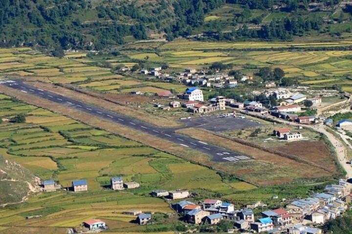 जुम्ला विमानस्थलकाे धावनमार्ग विस्तार गरिँदै