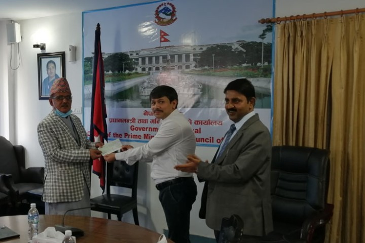 कोरोना कोषमा नेपाल चार्टर्ड एकाउन्टेन्ट्स संस्थाको १ करोड सहयोग