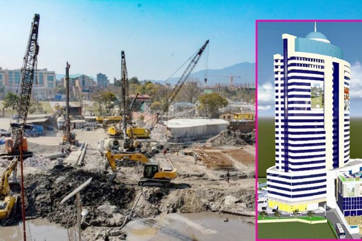 काठमाडौं भ्यू टावर निर्माण कछुवाको गतिमा, ६ वर्षमा २५ प्रतिशत मात्र काम पूरा