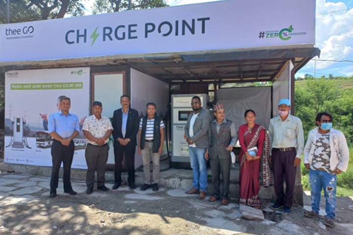 दिगोले राख्यो बीपी राजमार्गको मुलकोटमा फास्ट चार्जिङ स्टेशन