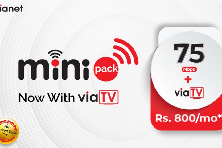 भायानेट मिनी प्याक : ८०० रुपैयाँमा ७५ एमबीपीएस इन्टरनेट र टीभी