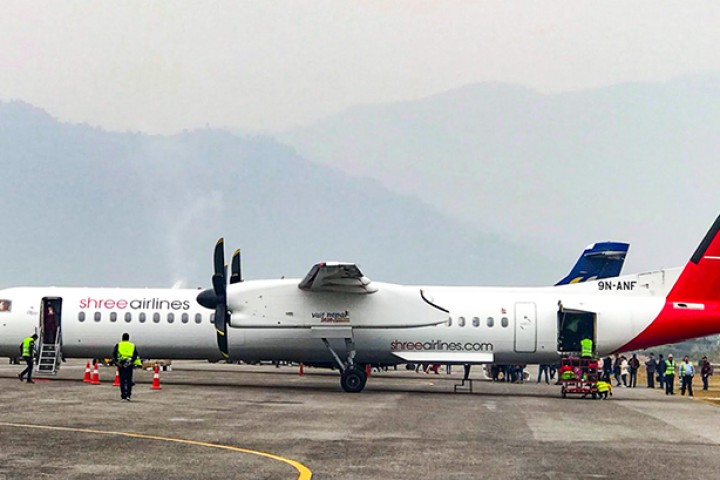 श्री एयरलाइन्सको जहाज नेपालगञ्जमा आपत्कालीन अवतरण