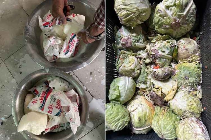 सिंहदरवार भित्रका क्यान्टिनमै म्याद गुज्रेका र कुहिएका खानेकुरा