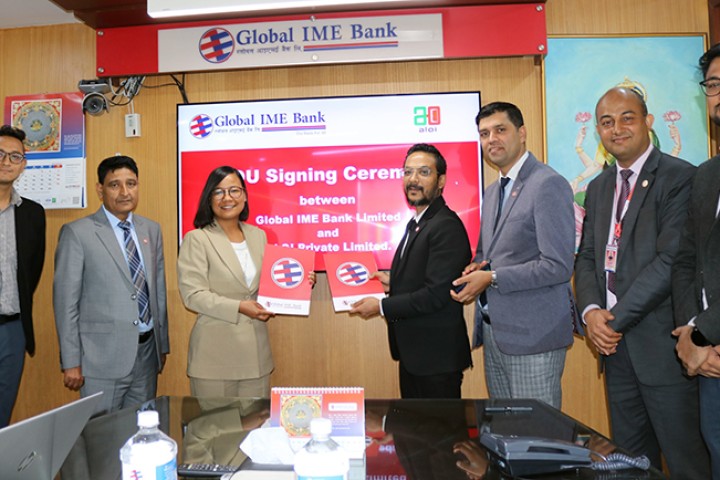 ग्लोबल आइएमई बैंक र अलोइ बीच ग्रिन फाइनान्सिङ प्रबद्र्धनका लागि समझदारी