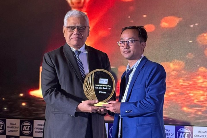 एनआइसी एसिया बैंकले पायो ‘बेस्ट डिजिटल बैंकिङ अवार्ड’